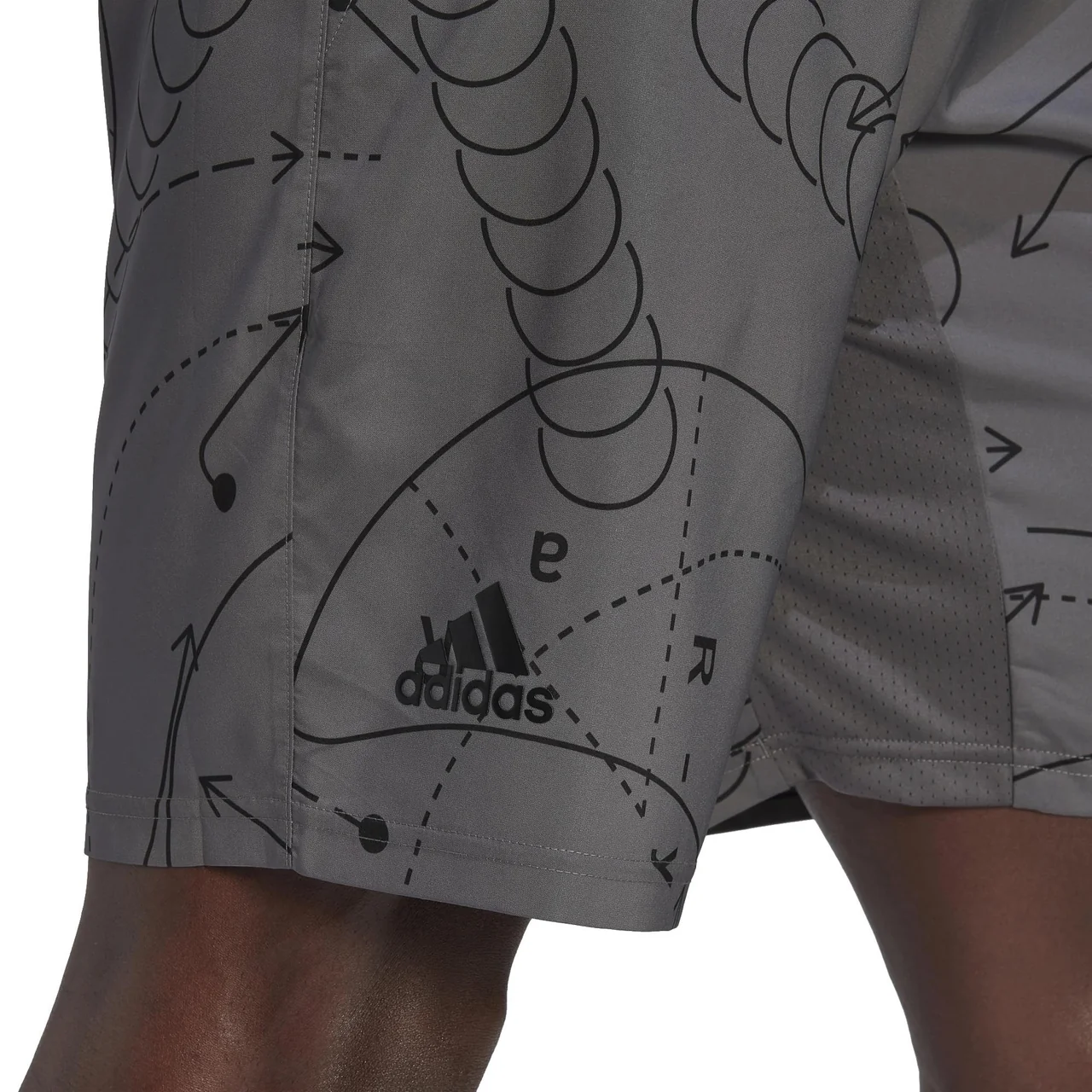 Adidas Club Graphic Shorts Men Grey Four