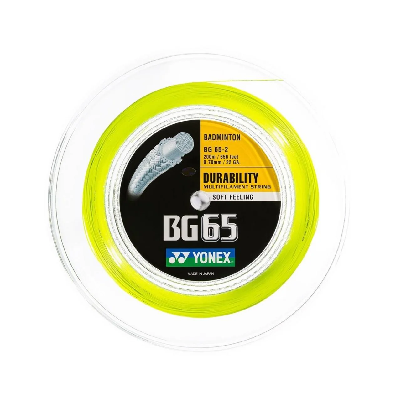 Yonex BG 65 Reel 200m Yellow