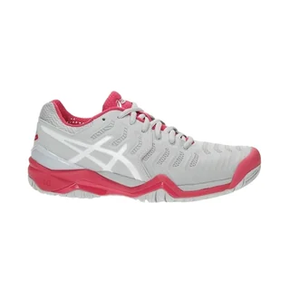 Asics Resolution 7 Glacier Grey/White/Rouge Red Size 37